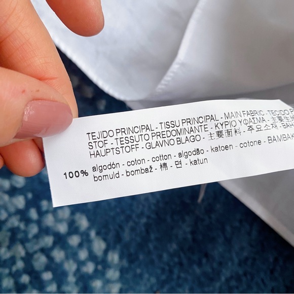 π² ZARA BOHO WHITE BLACK LACE BELL SLEEVE LOOSE FIT OPEN SHOULDER RUFFLE TOP! - Picture 14 of 16